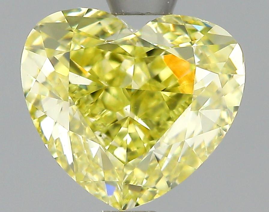 GIA 1.2 Fancy Yellow-VS1 Heart Diamond