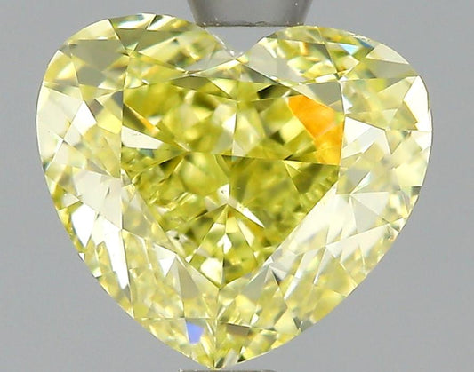 GIA 1.2 Fancy Yellow-VS1 Heart Diamond