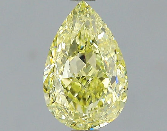GIA 1 Fancy Yellow-SI1 Pear Diamond