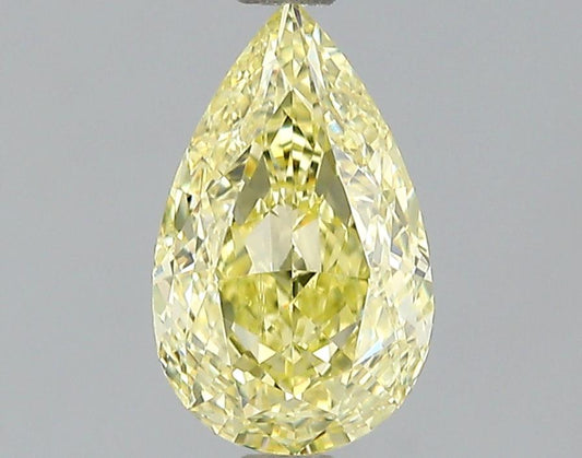 GIA 1.01 Fancy Light Yellow-VVS1 Pear Diamond