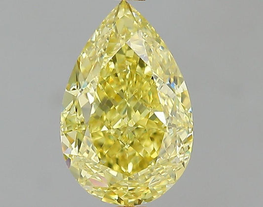 GIA 1.02 Fancy Intense Yellow-VS2 Pear Diamond
