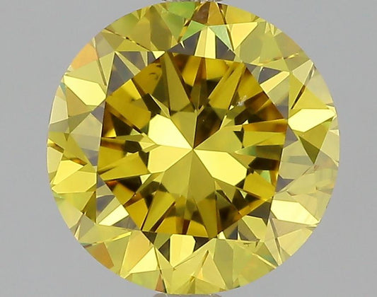 GIA 2 Fancy Deep Yellow-VS2 Round Diamond