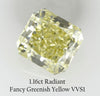 GIA 1.16 Fancy Greenish Yellow-VVS1 Radiant Diamond
