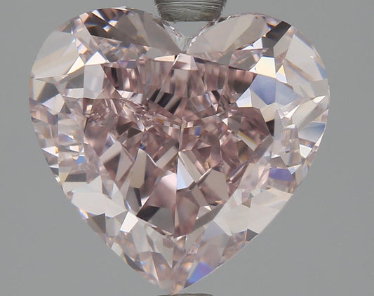 GIA 2.58 Fancy Brownish Pink-VVS2 Heart Diamond