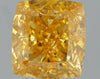 GIA 1.52 Fancy Intense Orange Yellow-SI2 Cushion Diamond