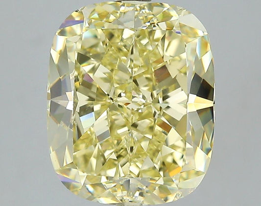 GIA 5.06 Fancy Yellow-VS2 Cushion Diamond