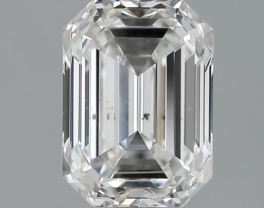 GIA 2.01 F-SI1 Emerald Diamond
