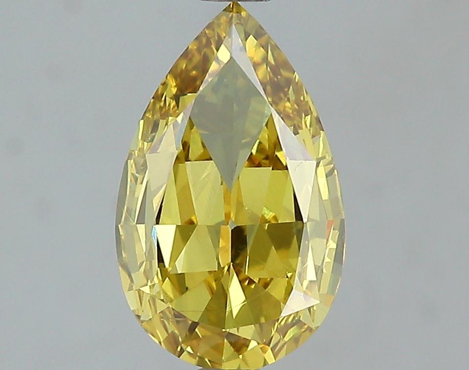 GIA 1.1 Fancy Deep Brownish Greenish Yellow-VS1 Pear Diamond