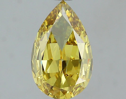GIA 1.1 Fancy Deep Brownish Greenish Yellow-VS1 Pear Diamond