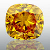 GIA 8.78 Fancy Deep Orange Yellow-VS2 Cushion Diamond