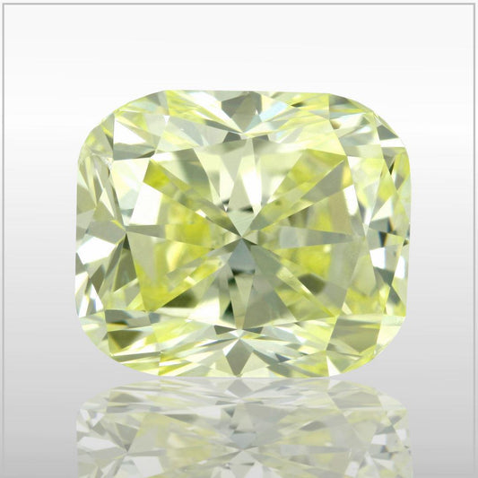 GIA 1.31 Fancy Light Green Yellow-SI1 Cushion Diamond