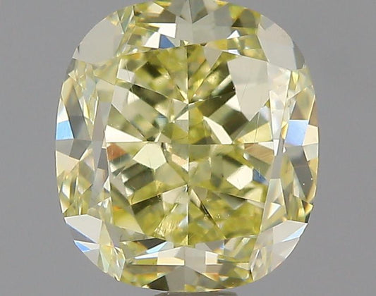 GIA 1.31 Fancy Yellow-VS1 Cushion Diamond