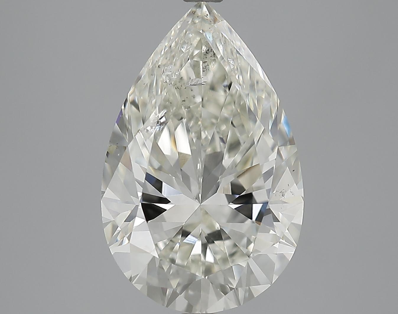 GIA 5.04 K-SI2 Pear Diamond