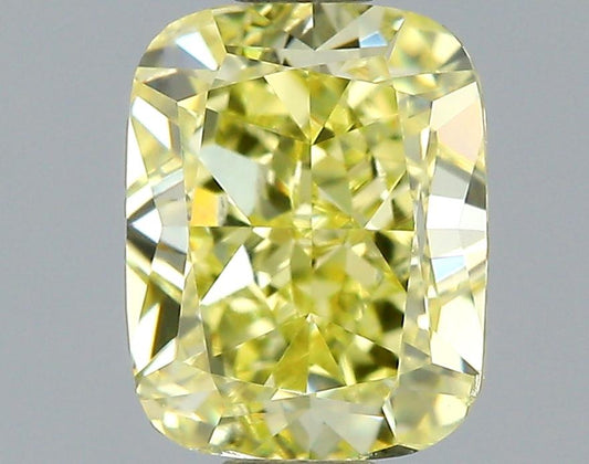 GIA 1.07 Fancy Yellow-VVS2 Cushion Diamond