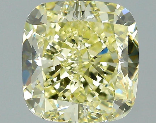 GIA 2.05 Fancy Yellow-VS2 Cushion Diamond