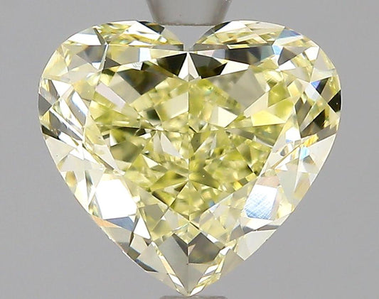 GIA 2.01 Fancy Light Yellow-VS1 Heart Diamond