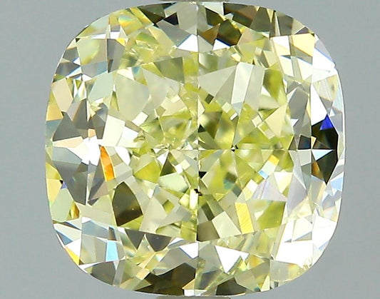 GIA 2.06 Fancy Yellow-SI1 Cushion Diamond