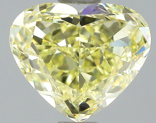 GIA 0.9 Fancy Yellow-IF Heart Diamond