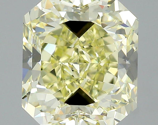 GIA 2.2 Fancy Light Yellow-VVS2 Radiant Diamond