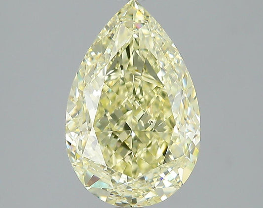 GIA 3.53 Fancy Light Yellow-VS2 Pear Diamond