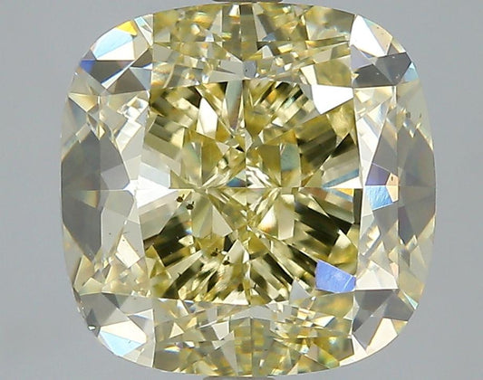 GIA 5.02 Fancy Brownish Greenish Yellow-VS2 Cushion Diamond