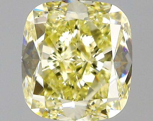 GIA 0.94 Fancy Yellow-VS2 Cushion Diamond