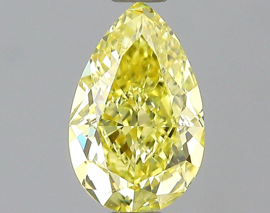 GIA 0.7 Fancy Intense Yellow-VS2 Pear Diamond