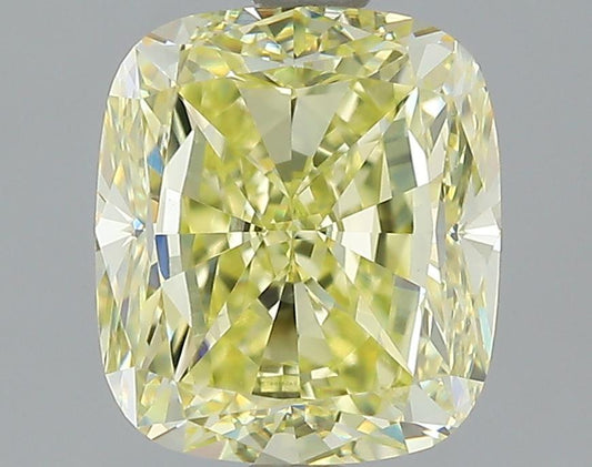 GIA 2.02 Fancy Yellow-VVS1 Cushion Diamond