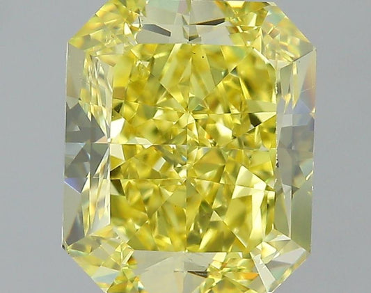 GIA 2.32 Fancy Vivid Yellow-VS2 Radiant Diamond