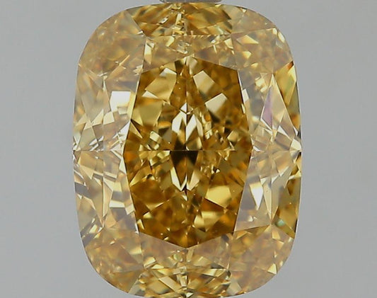 GIA 2.03 Fancy Deep Brownish Yellow-VS2 Cushion Diamond