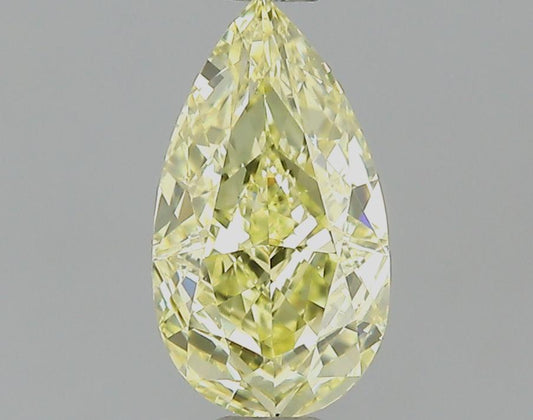 GIA 0.5 Fancy Light Yellow-VS2 Pear Diamond