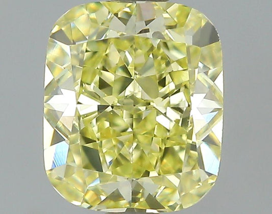 GIA 1.04 Fancy Yellow-VVS2 Cushion Diamond