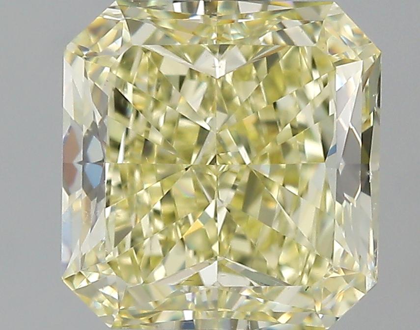 GIA 1.59 Fancy Light Yellow-VS2 Radiant Diamond