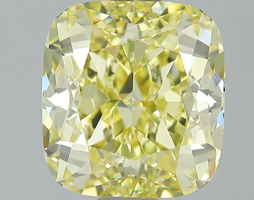 GIA 1.22 Fancy Intense Yellow-VS2 Cushion Diamond