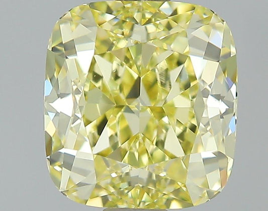 GIA 1.22 Fancy Intense Yellow-VS2 Cushion Diamond