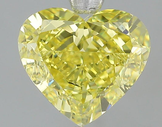 GIA 2.01 Fancy Intense Yellow-IF Heart Diamond