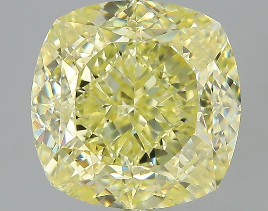 GIA 3.88 Fancy Yellow-VS2 Cushion Diamond