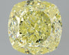 GIA 3.88 Fancy Yellow-VS2 Cushion Diamond