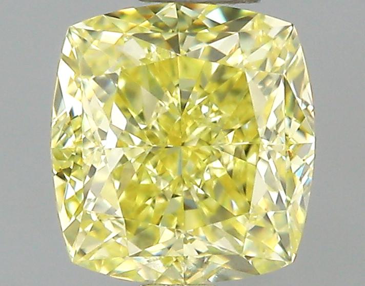 GIA 0.56 Fancy Yellow-IF Cushion Diamond