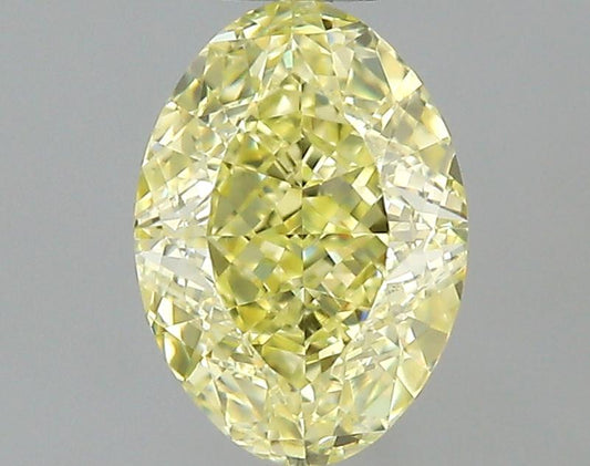 GIA 0.5 Fancy Yellow-VVS1 Oval Diamond