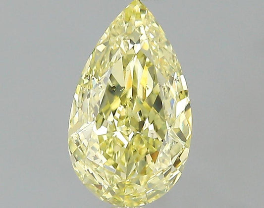 GIA 0.61 Fancy Yellow-SI2 Pear Diamond