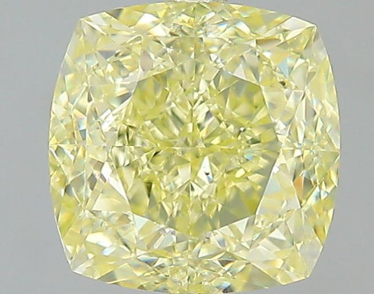 GIA 1.65 Fancy Yellow-VS1 Cushion Diamond