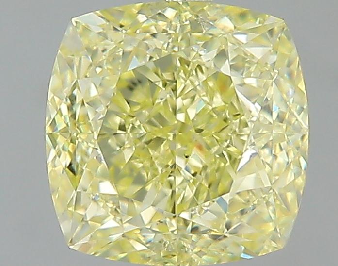 GIA 1.6 Fancy Yellow-VS2 Cushion Diamond