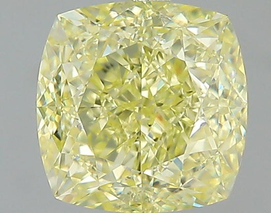 GIA 1.6 Fancy Yellow-VS2 Cushion Diamond
