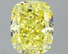 GIA 0.62 Fancy Intense Yellow-VS1 Cushion Diamond