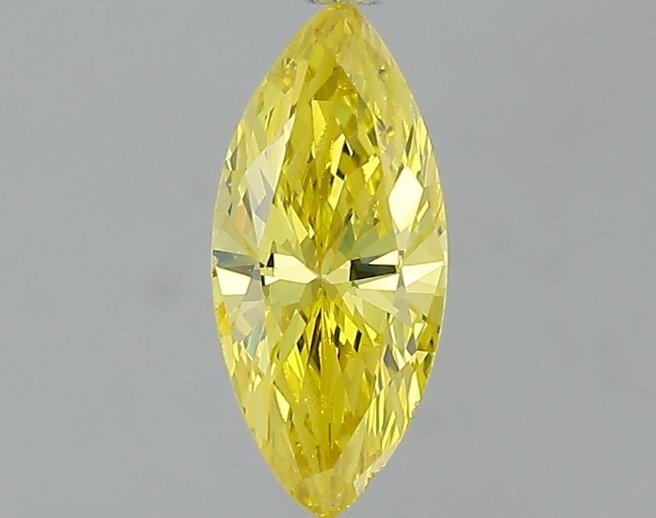 GIA 0.59 Fancy Vivid Yellow-VS2 Marquise Diamond