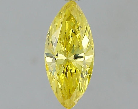 GIA 0.59 Fancy Vivid Yellow-VS2 Marquise Diamond