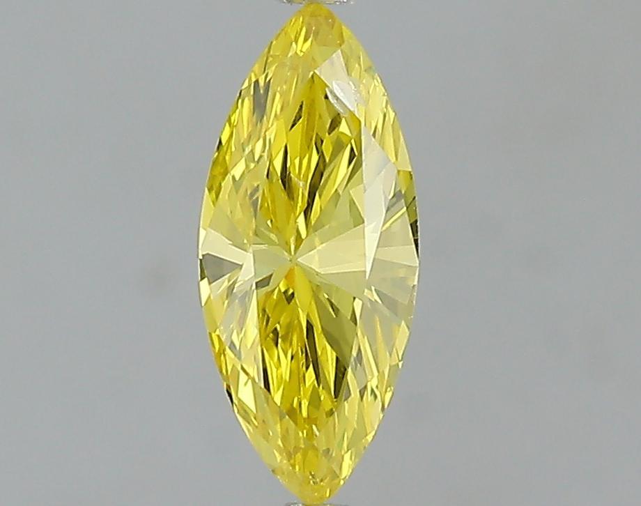 GIA 0.56 Fancy Vivid Yellow-SI2 Marquise Diamond