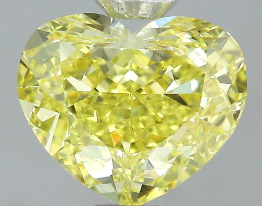 GIA 0.73 Fancy Intense Yellow-VS2 Heart Diamond
