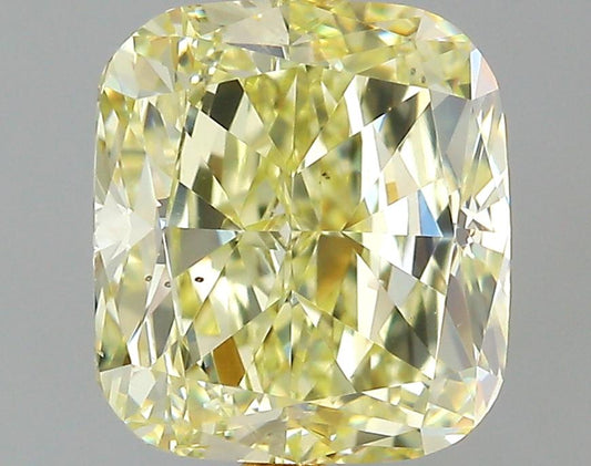GIA 1.73 Fancy Light Yellow-VS2 Cushion Diamond